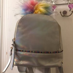 Gray Backpack purse